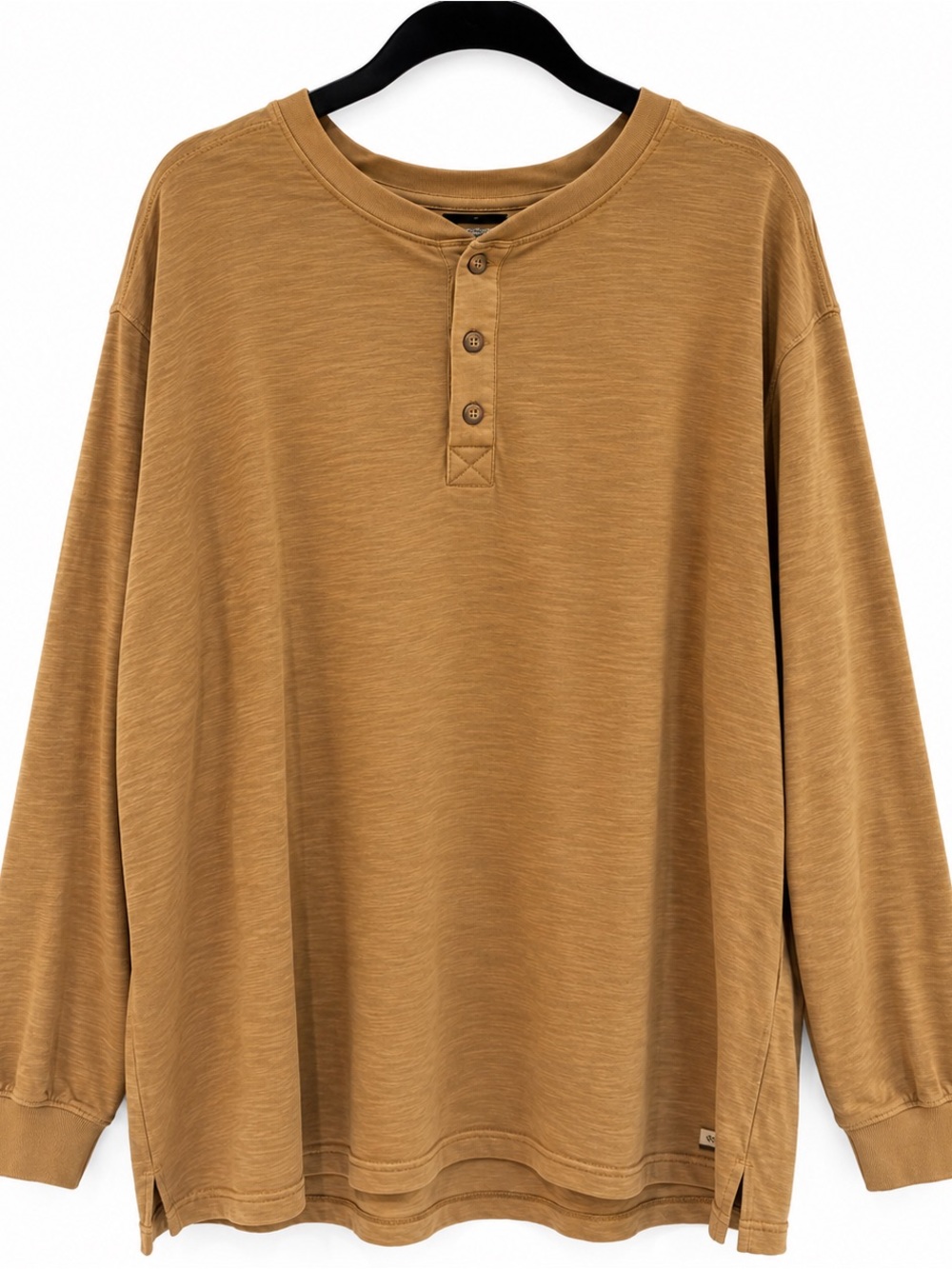 Blake Shelton x Lands’ End Men’s 3XL Tall Henley Long Sleeve Shirt Tan